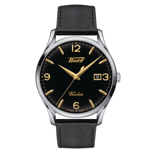 Tissot Visodate Quartz 40 Stainless Steel / Black / Strap
